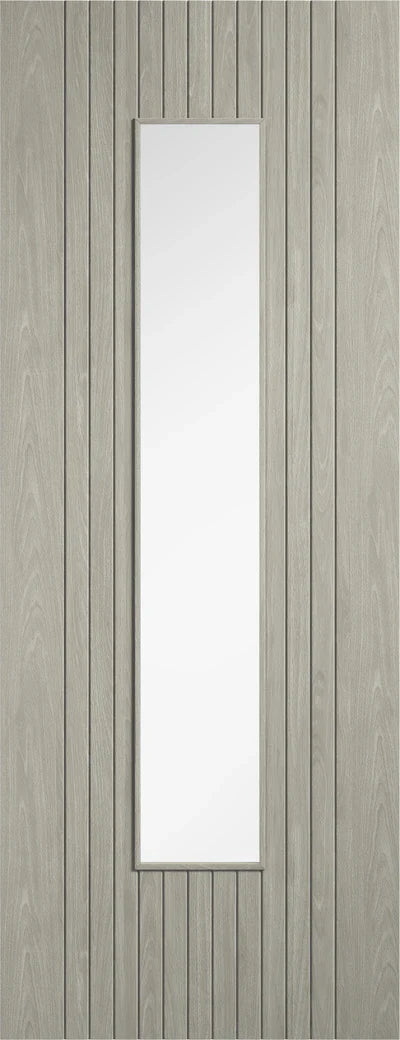 Internal LPD Sydney Glazed Light Grey Laminate Pre-Finished Door