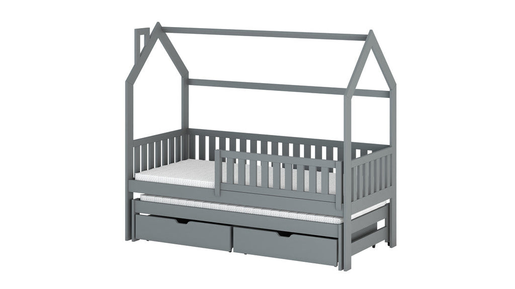 Wooden Single Bed Monkey With Trundle