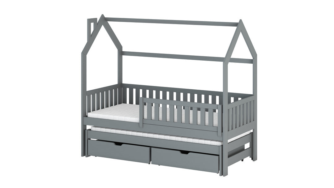 Wooden Single Bed Monkey With Trundle