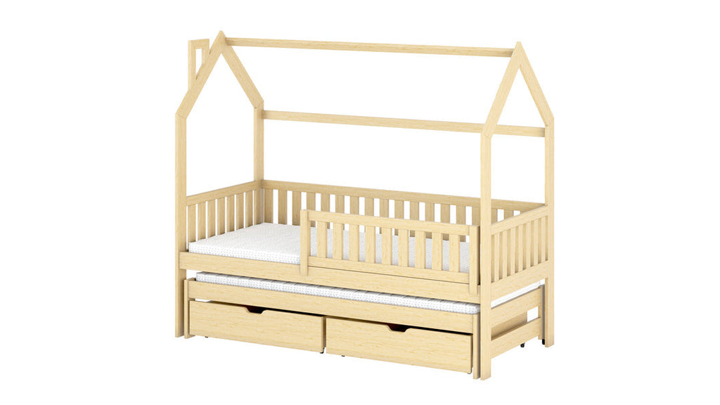 Wooden Single Bed Monkey With Trundle