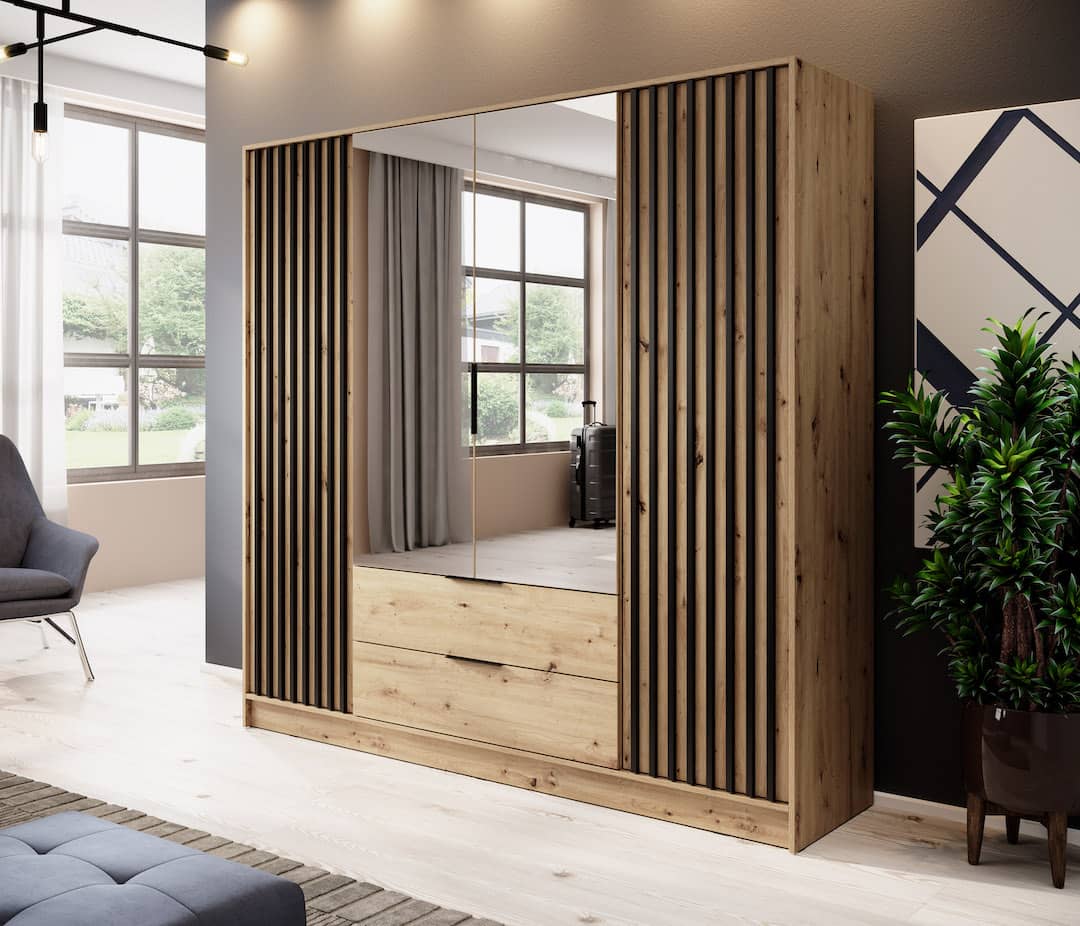 Liberty Nelly Hinged Door Wardrobe 206cm [Mirror]