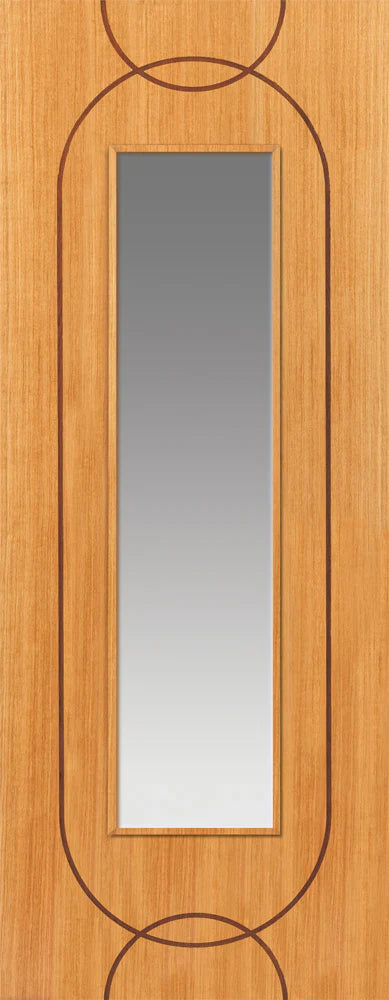 Liberty Internal Oak Agua Glazed Door