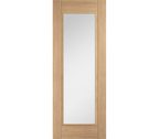 Internal Oak Carini 1L Clear Glazed Pre-Finished Door