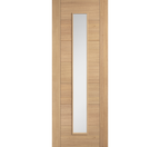 Internal Oak Carini Long Light Glazed Pre-Finished Door