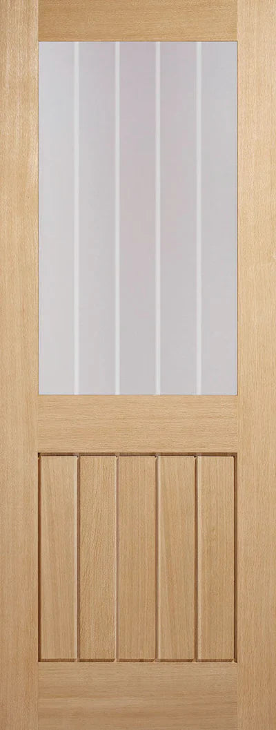 Internal LPD Prefinished Oak Mexicano Half Light Glazed Fire Door