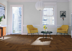 Liberty Lignum Strata  Double Smoked & Brushed Oak 15x90mm 15mm Engineered Wood Flooring Herringbone