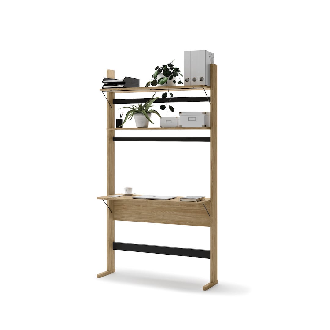 Ollie OL-04 Desk With Bookcase 108cm