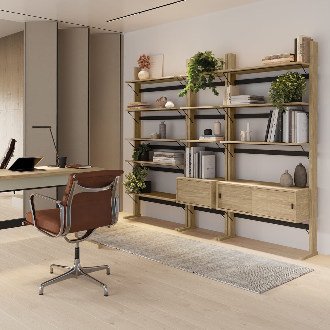 Ollie OL-04 Desk With Bookcase 108cm