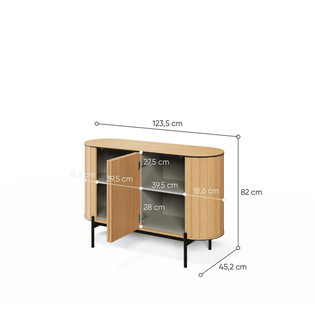 Rotto RT-02 Sideboard Cabinet 124cm