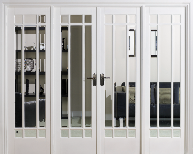 Internal White Solid Primed Manhattan W8 Room Divider Set