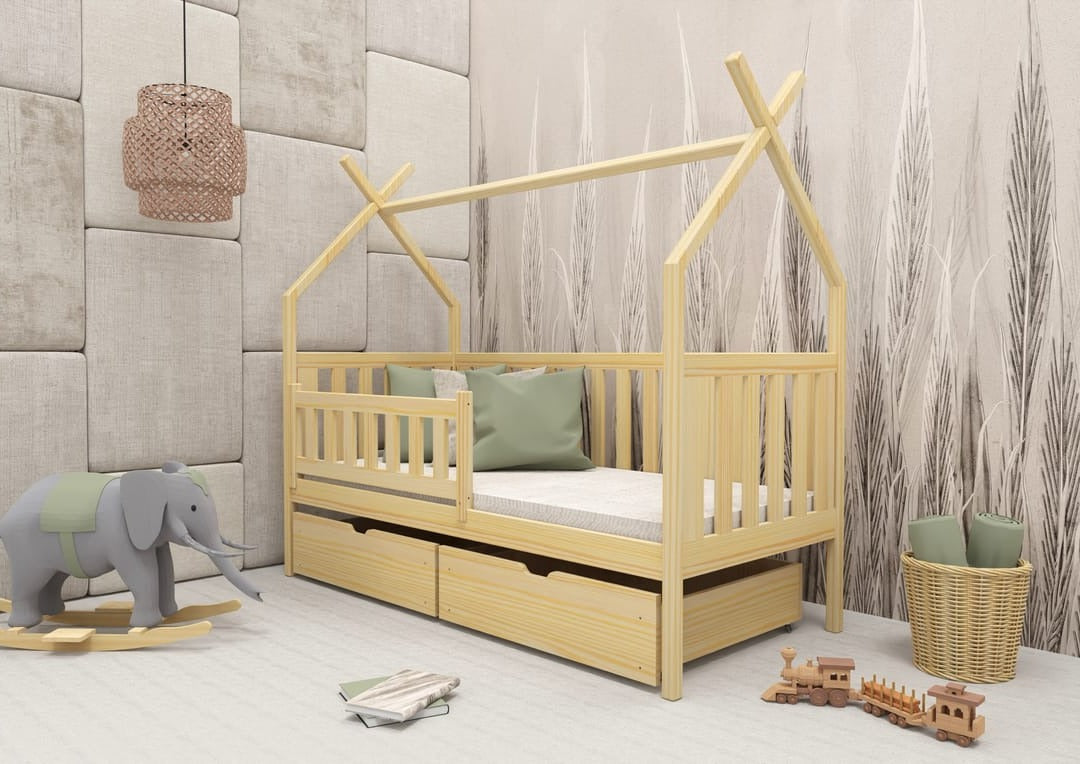 Wooden Single Bed Simba with Storage