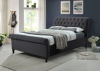 Sareer Richmond Side Lift Ottoman Fabric Bed Dark Grey