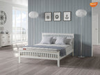 Sareer Sandhurst White Wooden Bed Frame Various Sizes