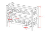 Wooden Bunk Bed Sebus with Storage
