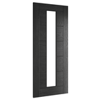 Deanta Seville 1L Brushed Black Oak Internal Door with Glass