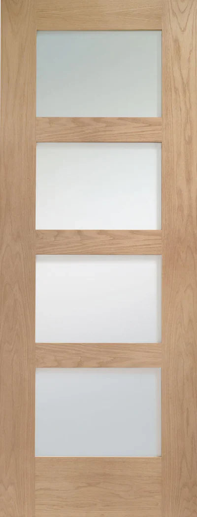 XL Joinery Prefinished Oak Shaker Clear Glazed