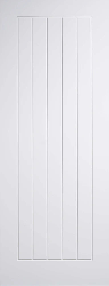 Internal Solid White Primed Mexicano Fire Door FD60