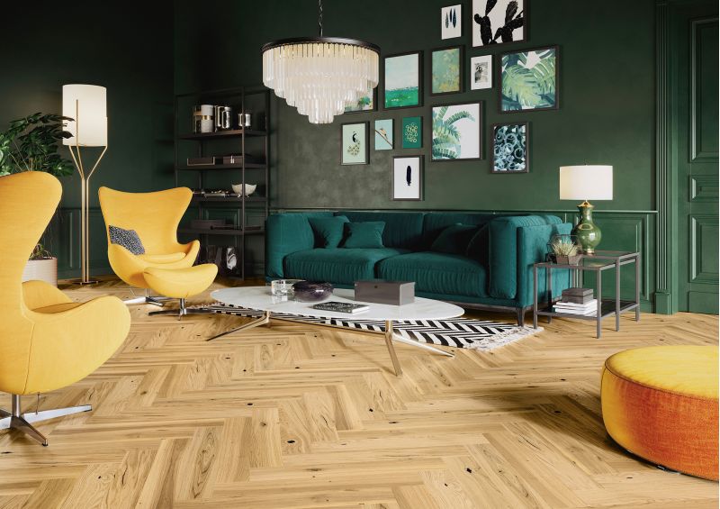 Timba Floor 14x110 Engineered Oak Herringbone 5G Real Wood Flooring Invisible Oiled 2067