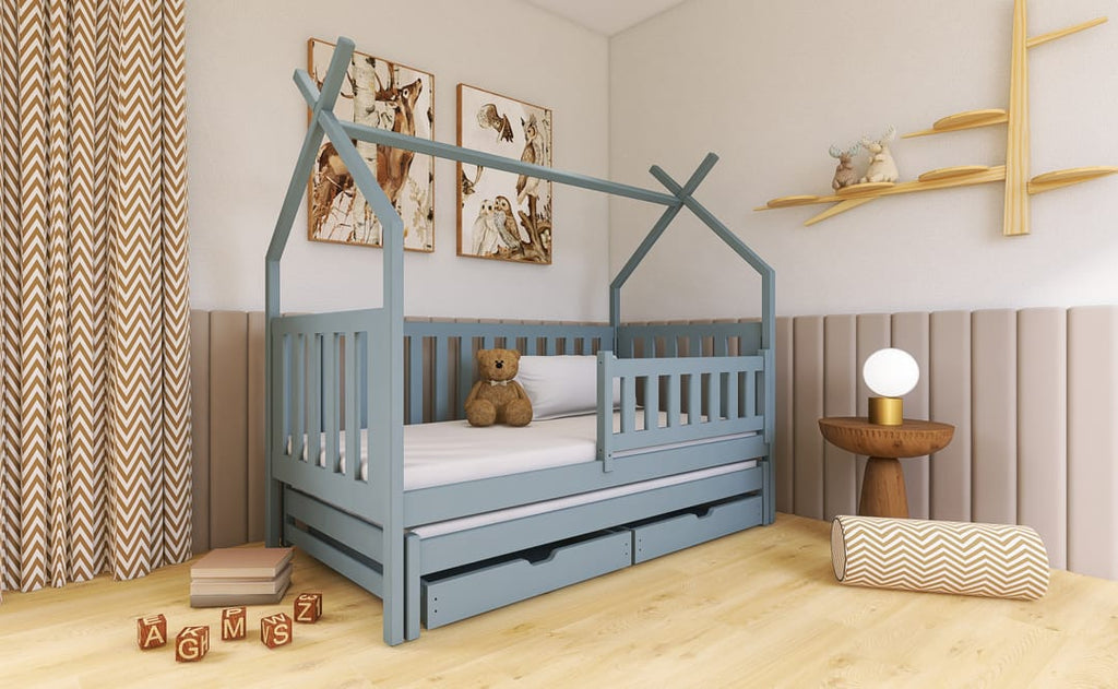 Wooden Single Bed Tytus With Trundle