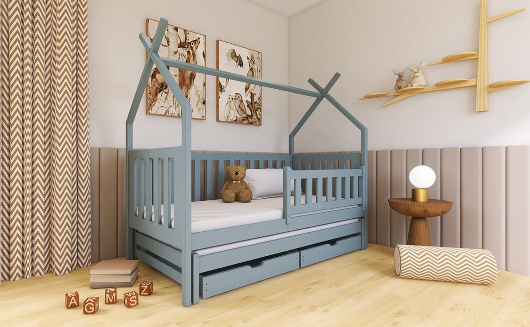 Wooden Single Bed Tytus With Trundle