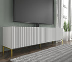 Wave TV Cabinet 200cm [White] - Lifestyle Image 