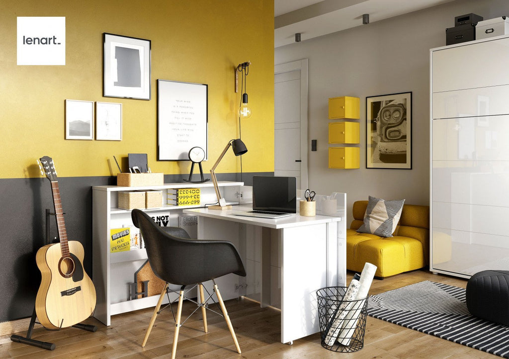 Work Concept Convertible Hidden Desk With Storage