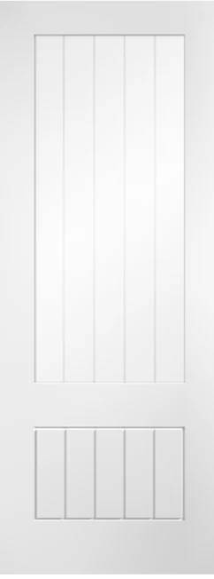 Internal White Mexicano 1 Light 3/4 Glazed Primed White Door