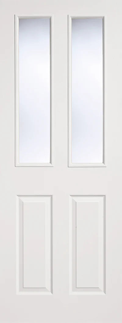 Internal White Textured 2 Panel / 2 Light Glazed