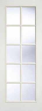 Internal White Moulded SA 10L Clear Glazed Door