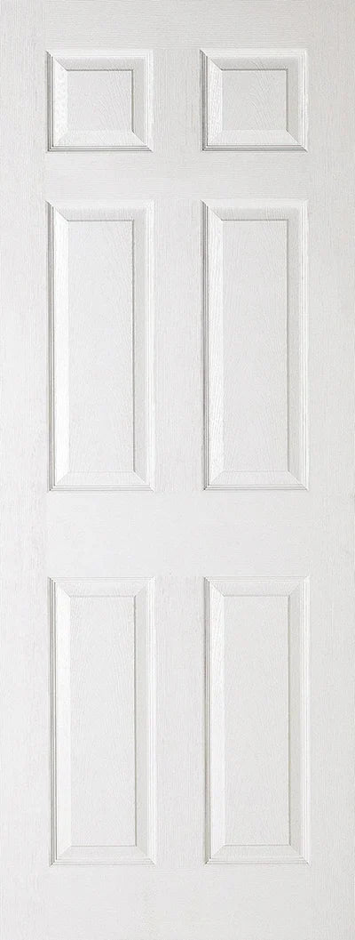 Internal Textured 6 Panel Internal White Door