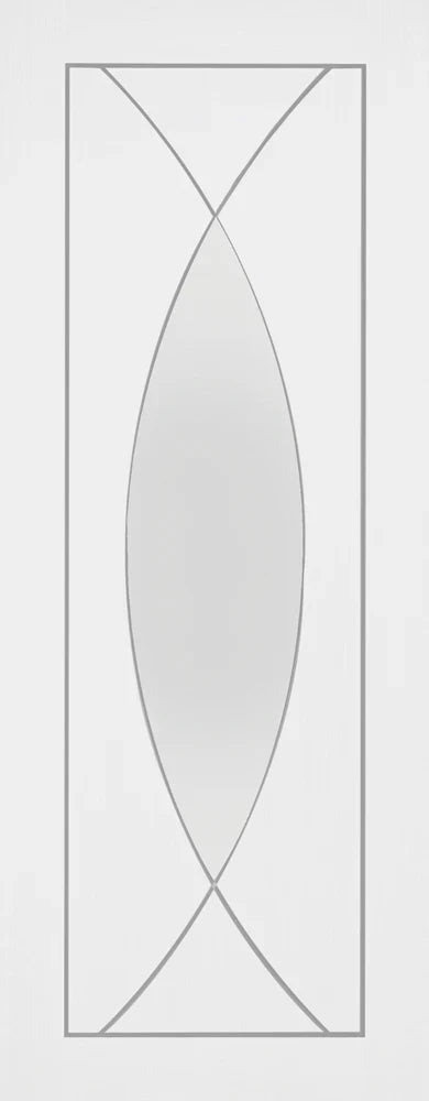 Internal White Primed Pesaro Clear Glazed Door