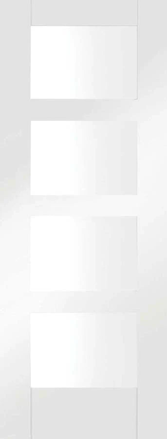 Internal White Primed Shaker 4L Clear Glazed