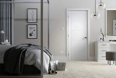 Internal White  Solid Primed Vancouver FD60 Fire Door