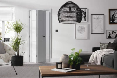 Internal White Mexicano Bi-Fold Door