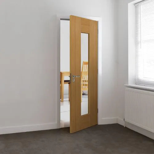Liberty Axis Fully Finished Oak 1 Light Clear Glass Internal Door