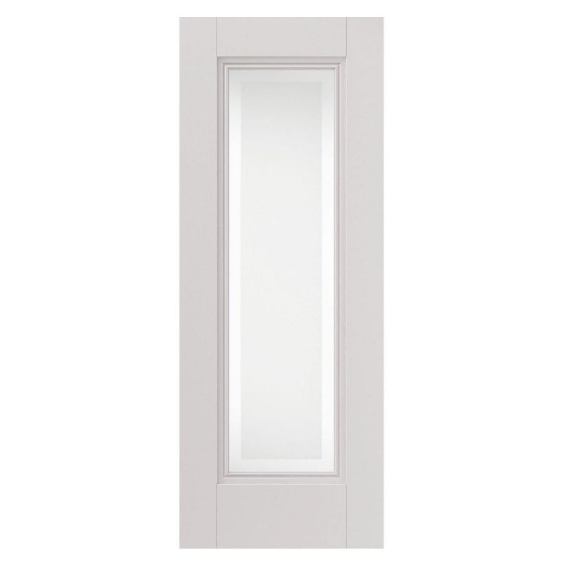 Liberty Internal White Primed Belton 1 Light Clear Etched Glazed Door