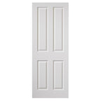 Liberty Internal White Primed 4 Panel Canterbury Grained Fire Door