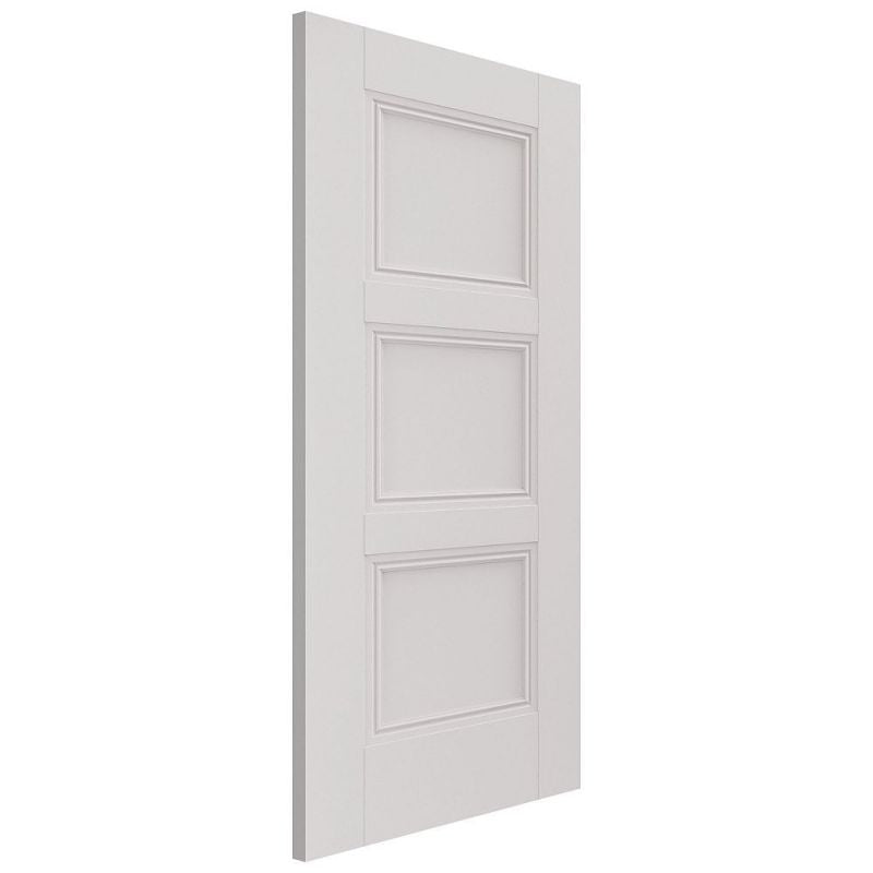 Liberty Internal White Primed Catton Fire Door 3 Panel Recessed Panels