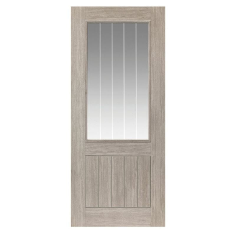 Liberty Internal Grey Laminate Colorado Clear Glazed Door Pre-Finished