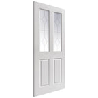 Liberty Internal White Primed Canterbury 2 Light Glazed Grained Door Etched Glass