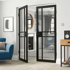 Liberty Urban Industrial City Fully Finished Clear Glass Internal Door