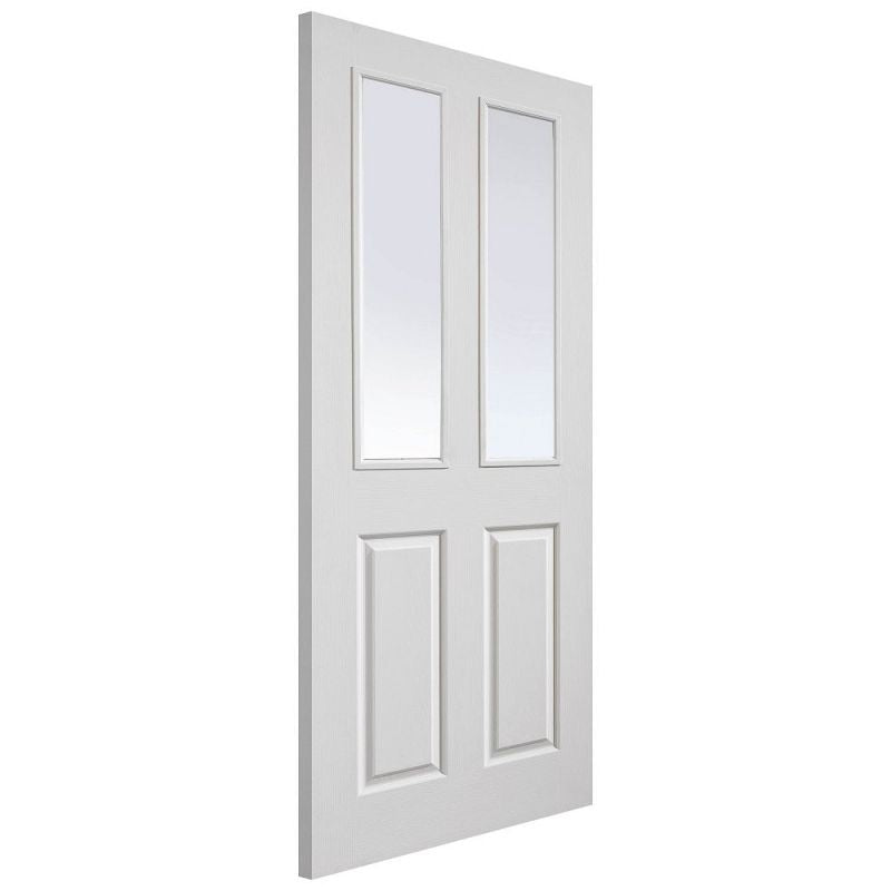 Liberty Internal White Primed Canterbury 2 Light Grained Fire Door
