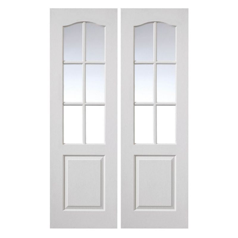 Liberty Internal White Primed Classique 6 Light Pair Glazed Doors