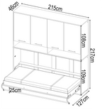 CP-06 Horizontal Wall Bed Concept 90cm with Over Bed Unit