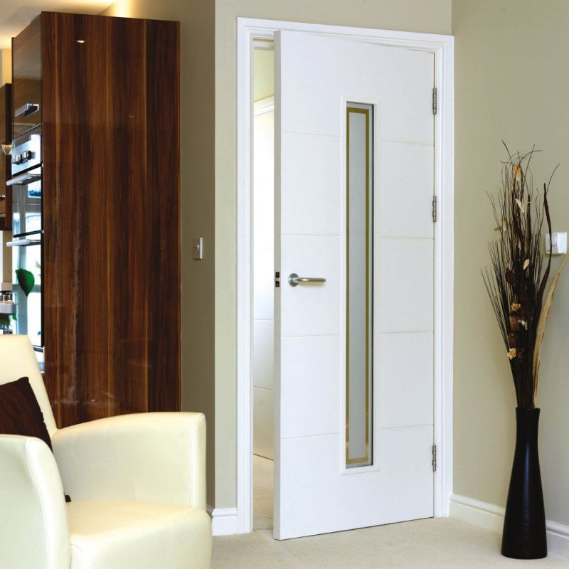 Liberty Internal White Primed Dominion Clear Glazed Door