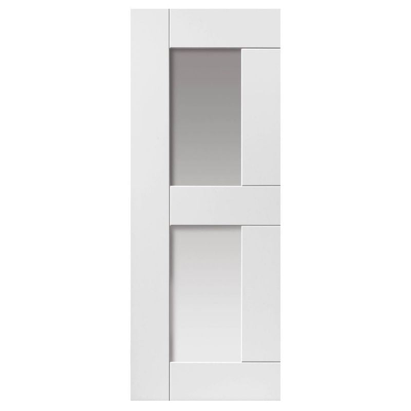 Liberty Internal White Primed Eccentro Clear Glazed Shaker Door