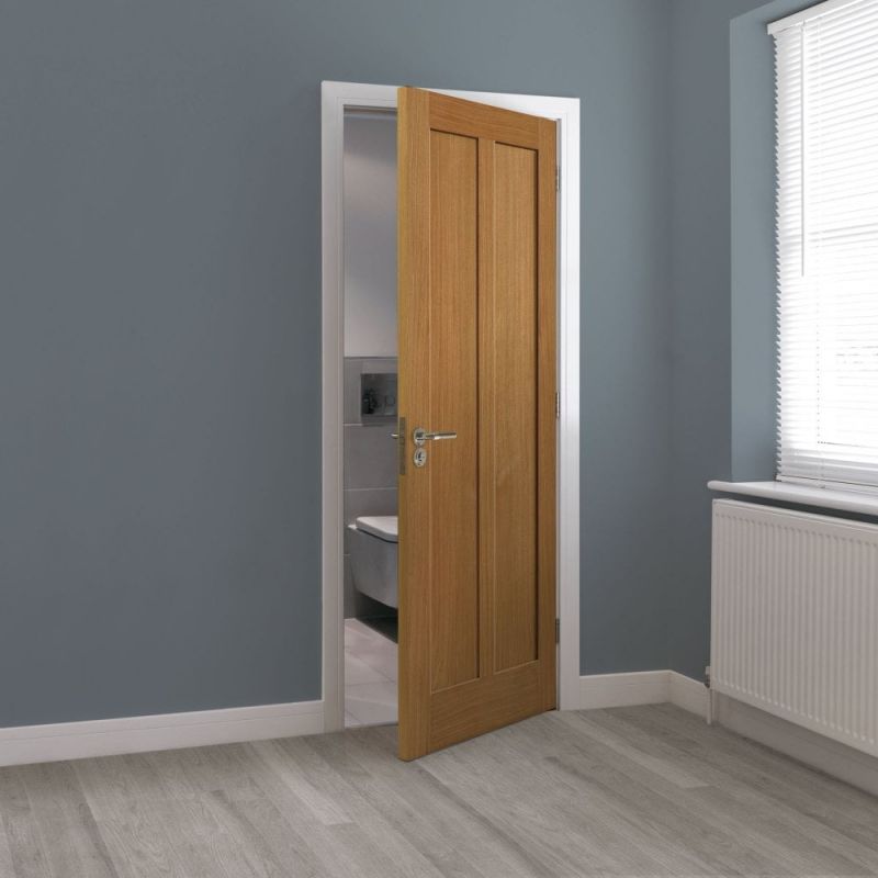 Internal Oak Eiger 2 Panel Fire Door