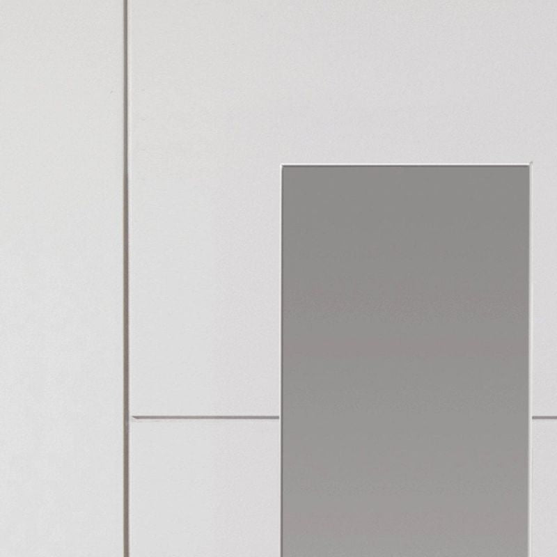 Liberty Internal White Emral Clear Glazed Door