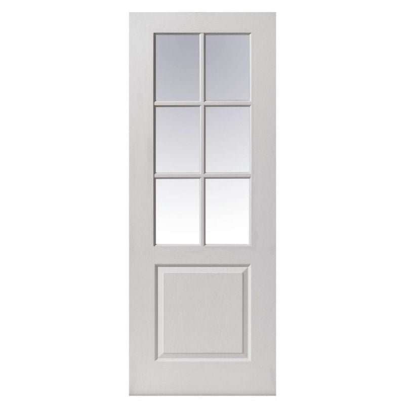 Liberty Internal White Primed Faro Clear Glazed Door