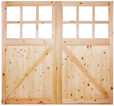 External Redwood Timber Side Hung Glazed Garage Door